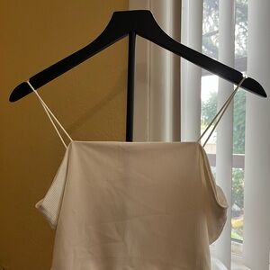Elegant White Spaghetti Strap Top